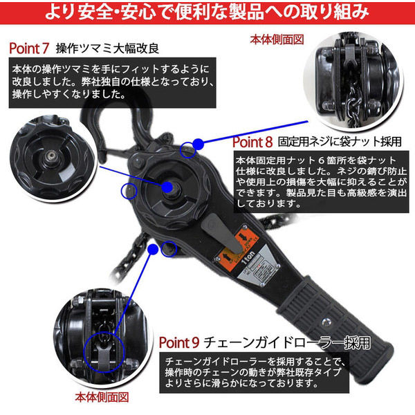 ベストアンサー レバーホイスト 1t VGP-1 シルバー lh-003sl 1台