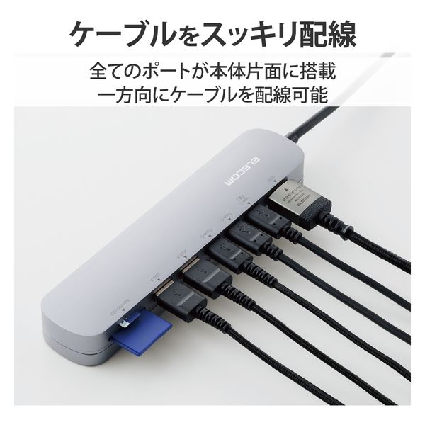 サンワサプライ USB Type-C コンボスリムハブ USB-3TCH21SN