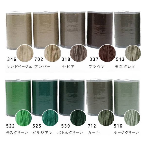 日本紐釦貿易 家庭用スパンミシン糸 60番 700m巻 カーキ DKS24