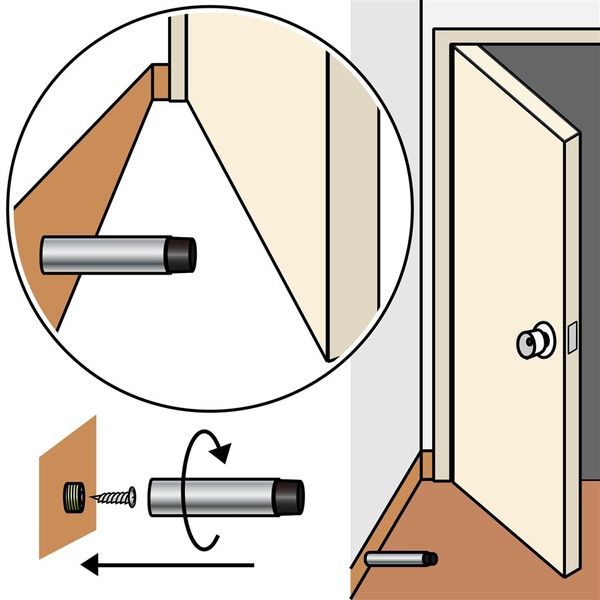 和気産業 スリム円筒戸当り BH-800 1セット(4個)（直送品）