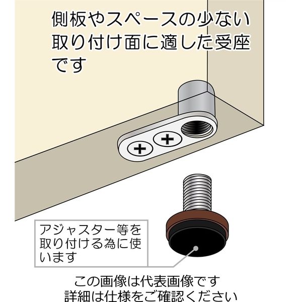 和気産業 アジャスター用スリム受座 M8 12φmm ADJ-32 1セット(16