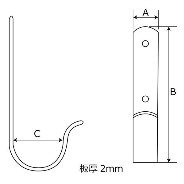 和気産業 ステンレス J型フック 小 100mm BK-378 1セット(10個