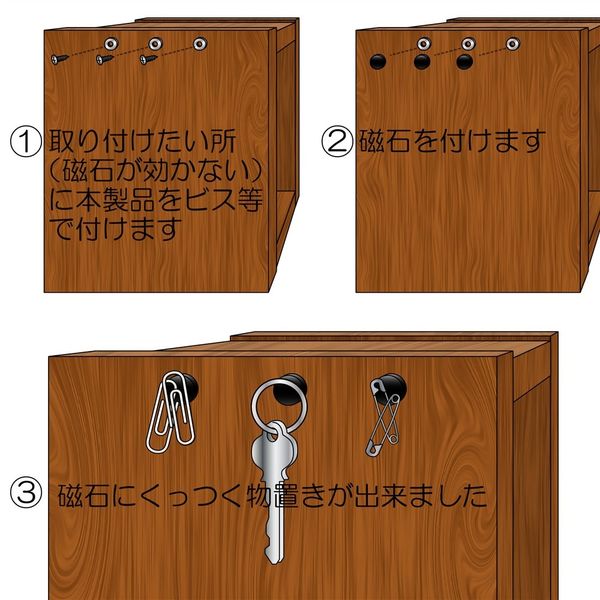 和気産業 マグネット補助プレート 丸 30mm×2mm 3個 MGP-002 1