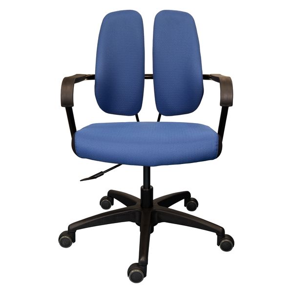 DUOREST オフィスチェア 肘付 ブルー DR-260F-BLUE 1台（直送品