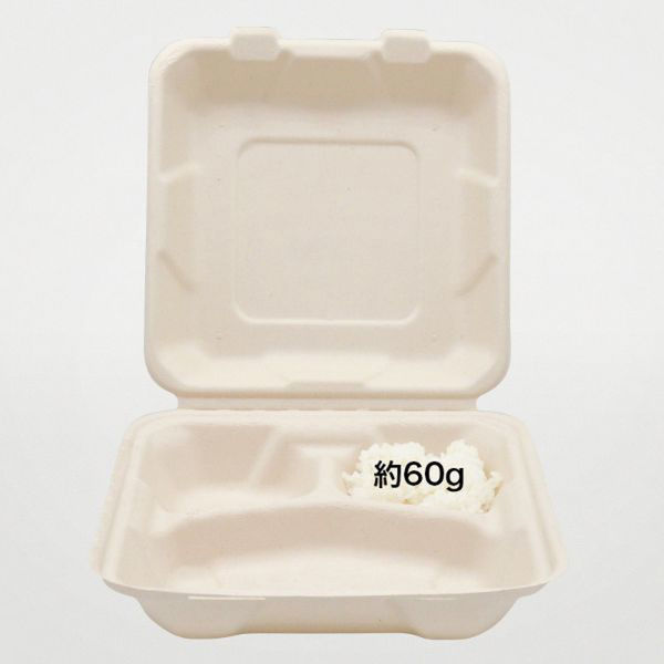 パックスタイル バガス容器 新BBランチ 200-200-3 200枚(50枚×4