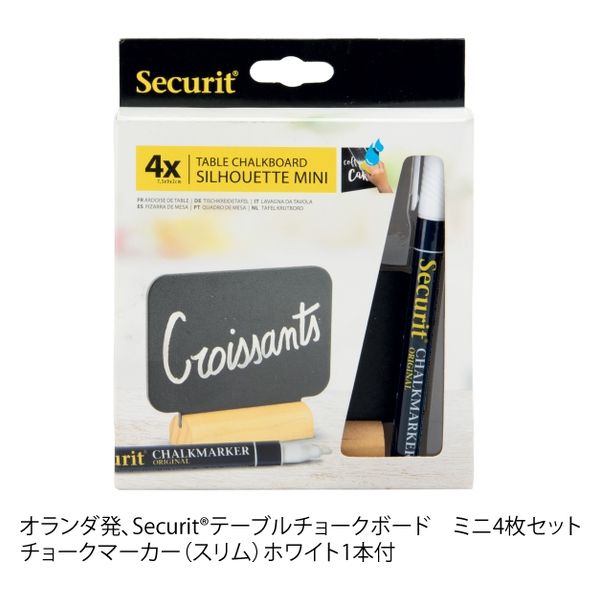 Securit セキュリット テーブルチョークボード ミニ FBT-RECT-4 1セット(4個入)（直送品） - アスクル