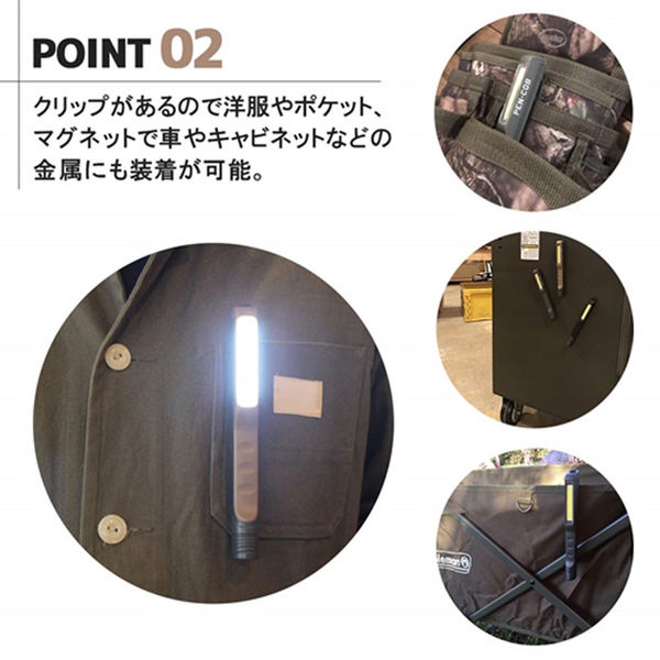 長輝LITETEC LEDペンライトグレイブルー PC-06 1個 - アスクル