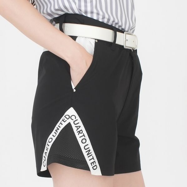 クアルトユナイテッド サイドスリットショートパンツ BLK S
