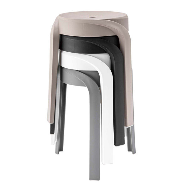 【張替え未使用品】昭和鏡台丸スツール・ブラックトーン Stool_E60_black_lacquered_d243