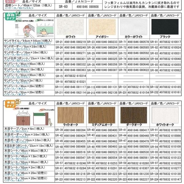 リンテックコマース リフォームシート 木目シートライトオーク 46X90CM SRー51 SR-51 1セット(4個)（直送品） アスクル