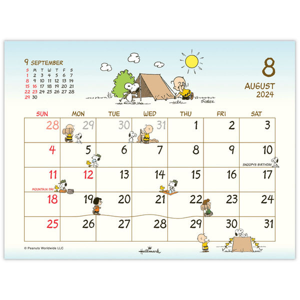 日本ホールマーク 2024年 卓上カレンダー スヌーピー ピーナッツ