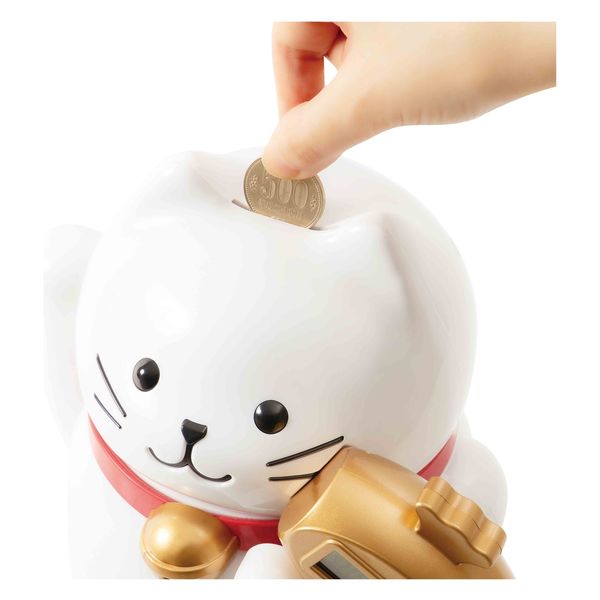 ライソン 招き猫カウントバンク KTAT-008W 1個（直送品） - アスクル