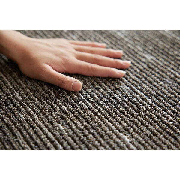 【アウトレット】スミノエ 洗える ラグ ロングウッド 130×185cm グレー 4549781297231 1枚