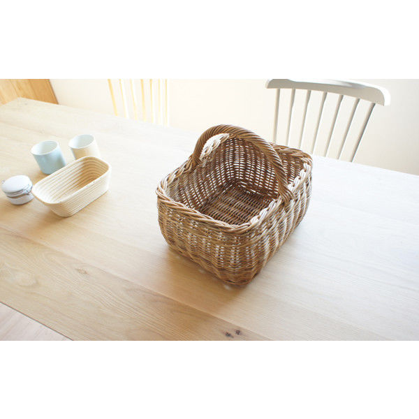 バスケット　5個セット　ラタン ラタン バスケット 3個 セット 収納 かご カゴ 籐 布張り