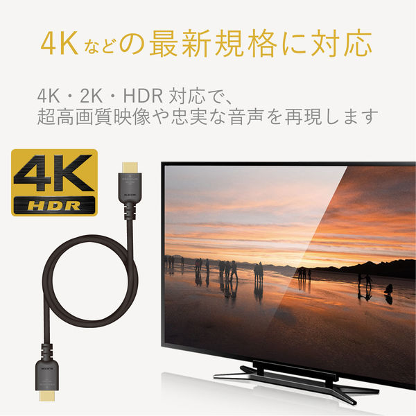 HDMIケーブル 1ｍ 4K/Ultra HD対応PremiumHDMIケーブル スタンダード