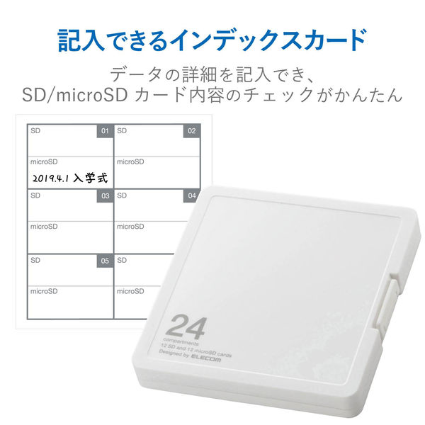 エレコム ＳＤ／ｍｉｃｒｏＳＤカードケース（プラスチックタイプ） 黒