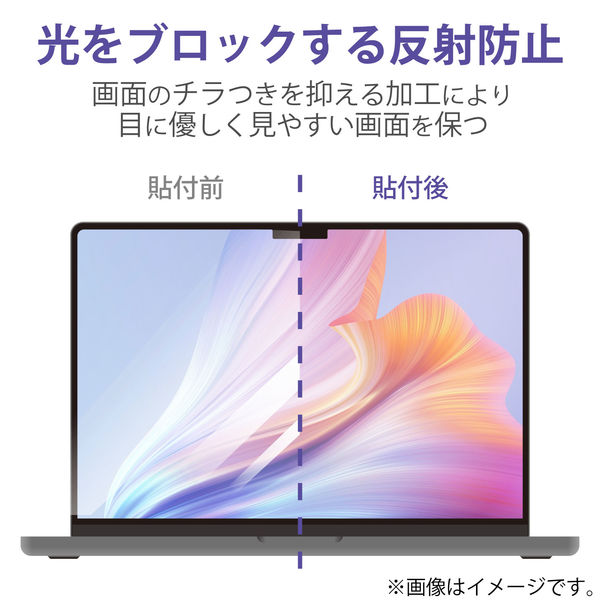 MacBook Air 13.6インチ 液晶保護フィルム のぞき見防止 EF