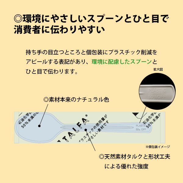 TAスプーン 160mm 個包装 1袋（100本入） - アスクル