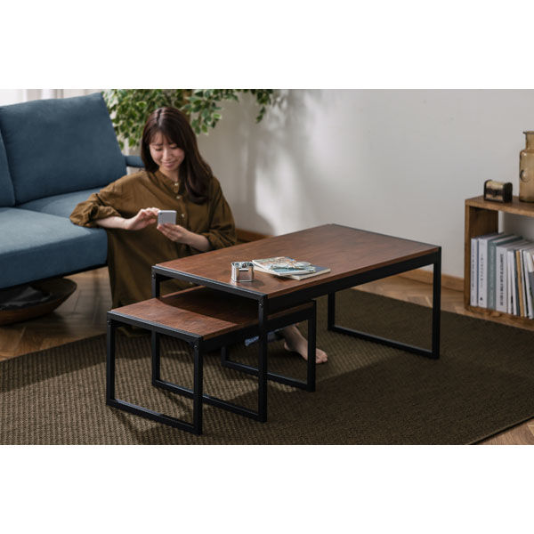 アイリスオーヤマ テーブル ローテーブル センターテーブル 伸縮 幅