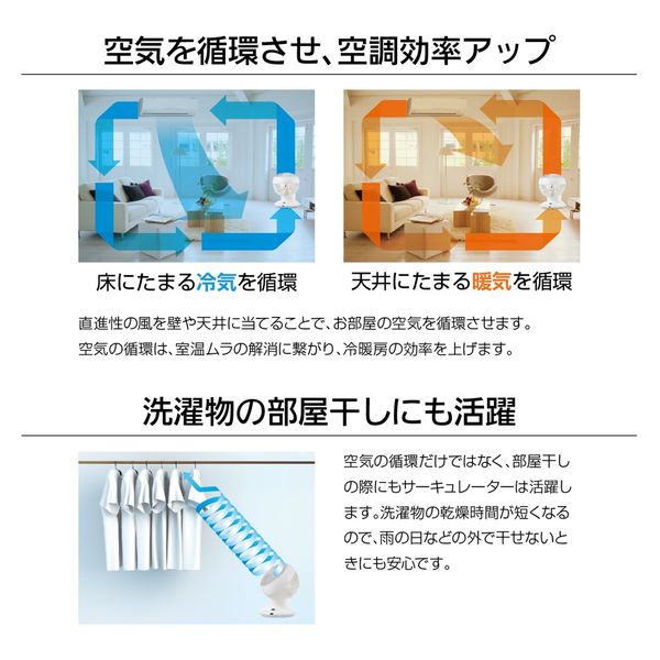 YAMAZEN サーキュレーター YAR-CD202(W) Amazon | [山善] 洗える サーキュレーター 20畳 DCモーター (360