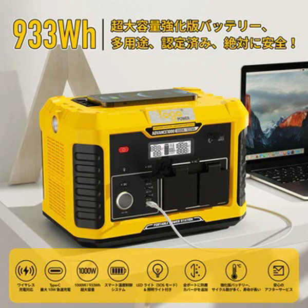 TogoPower ポータブル電源1000wタイプ ADVANCE 1000 1台（直送