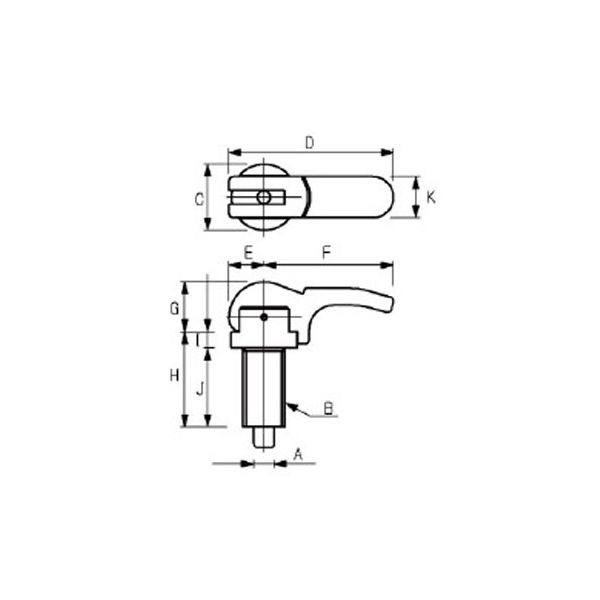 アズワン(AS ONE) M12x 6mm[シングルナット]インデックスプランジャー