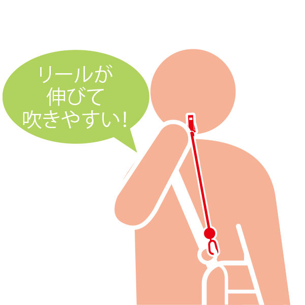 デビカ リール付緊急用ホイッスル 103105 1セット(5個) - アスクル