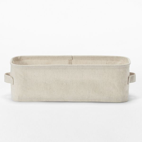 無印良品 ポリエステル麻 ソフトボックス 浅型 ハーフ 約幅13×奥行37