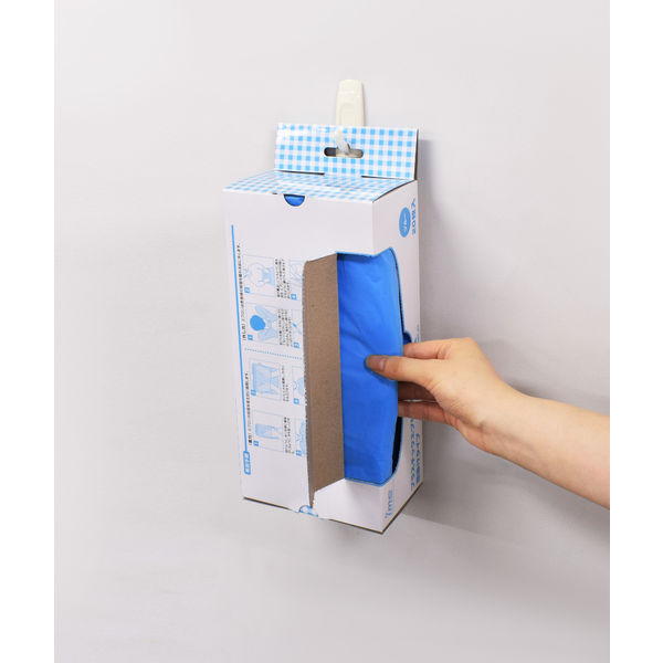 イワツキ プラスチックエプロン袖付CF 指掛けタイプ ブルー20枚 004-42275 1箱（20枚入） - アスクル