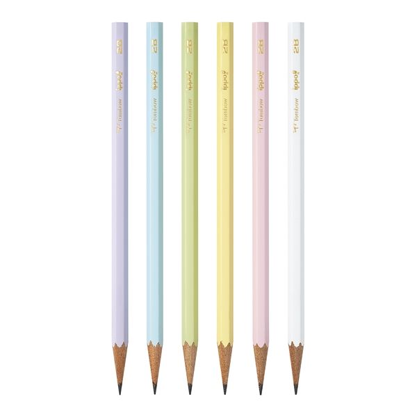 トンボ鉛筆【ippo!】 かきかた鉛筆 2B 六角軸 ナチュラル柄 パステル 