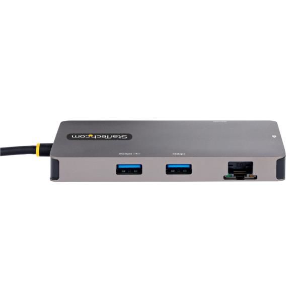 ドッキングステーション Type-C接続 HDMI×2 GbE USB-C USB-A×2 microSD/SDカード 30cm - アスクル