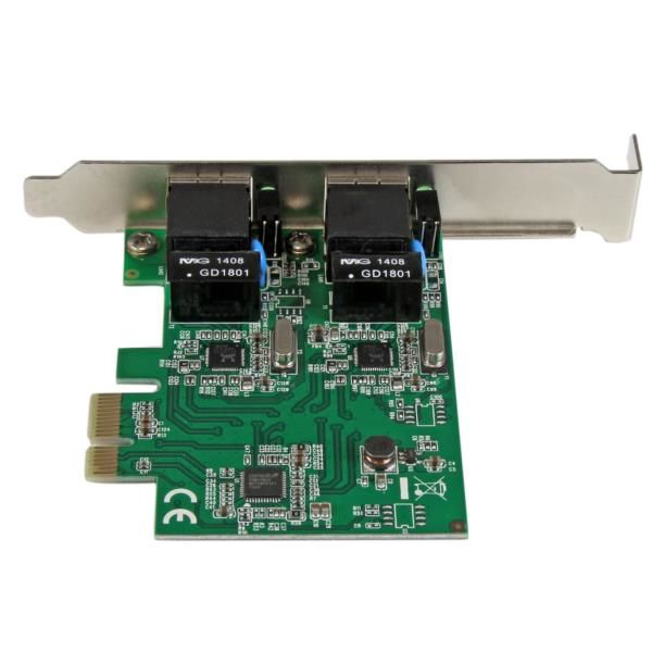 LANカード ギガビットイーサネット×2ポート PCIe NIC ST1000SPEXD4 1個 Startech.com - アスクル