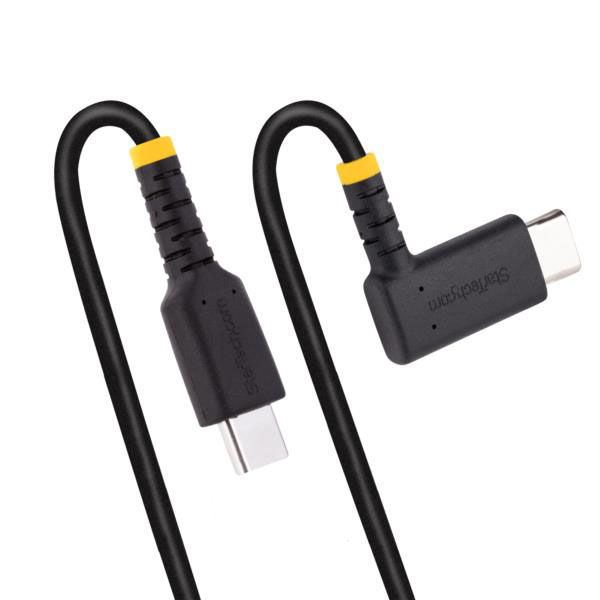 USBケーブル Type-C - C 30cm USB2.0 右L型 高耐久 R2CCR-1M-USB-CABLE