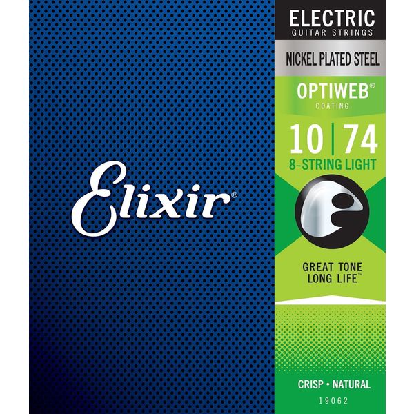 OPTIWEB Electric Guitar Strings エレキギター弦… Elixir エリクサー エレキギター弦 OPTIWEB コーティング弦 8弦