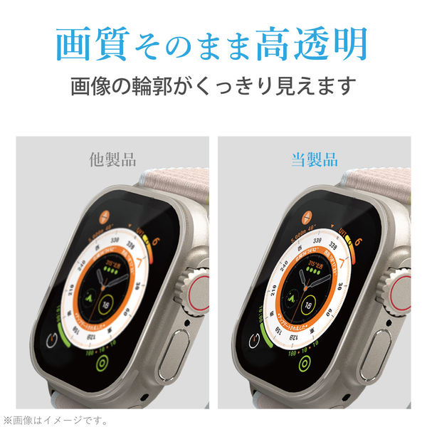 アップルウォッチ ガラス フィルム 液晶全面保護 硬度10H 高透明