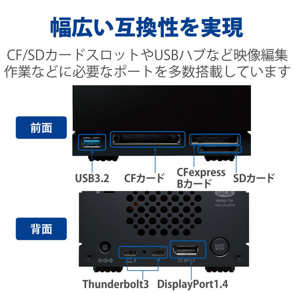 HDD 外付け 32TB 据え置き 5年保証 2big Dock RAID対応 STLG32000400 Lacie 1個（直送品） - アスクル