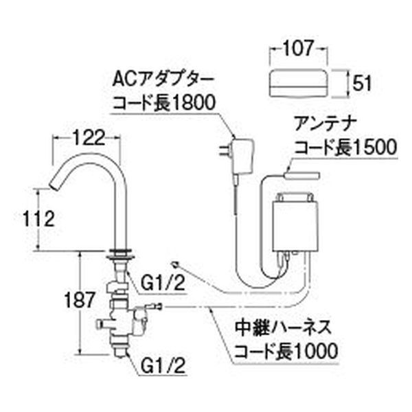 SANEI 立水栓 (ワイヤレススイッチ付) AY40S3-13 1個(直送品 SANEI 立水栓 (ワイヤレススイッチ付) AY40S3-13 1個(直送品