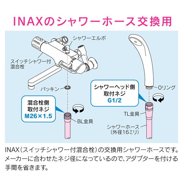 カクダイ GA-FK147 INAXホース 1.6m10本 白 1セット(10本)（直送品