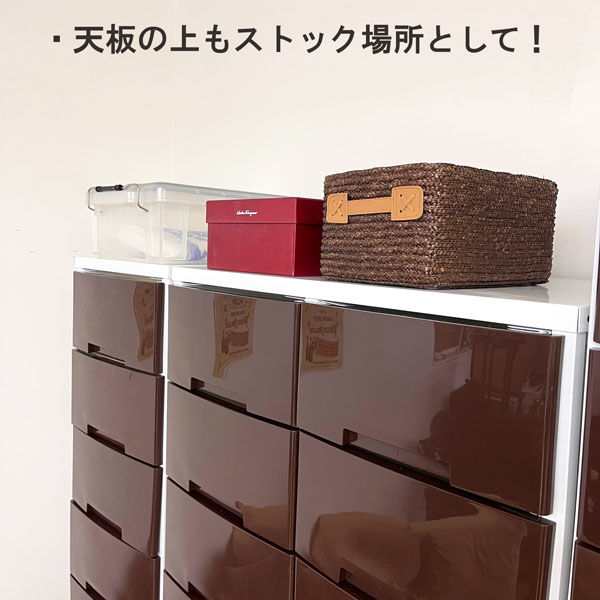軒先渡し】日本住器工業 スチールコンテナチェスト キャスター付