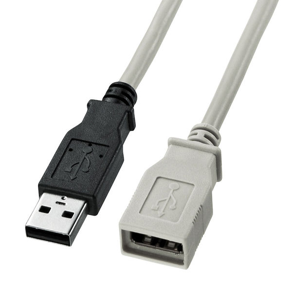 USB Aケーブル USB-A（オス）USB-A（メス） 3m USB2.0 KU-EN3K サンワサプライ 1本 - アスクル