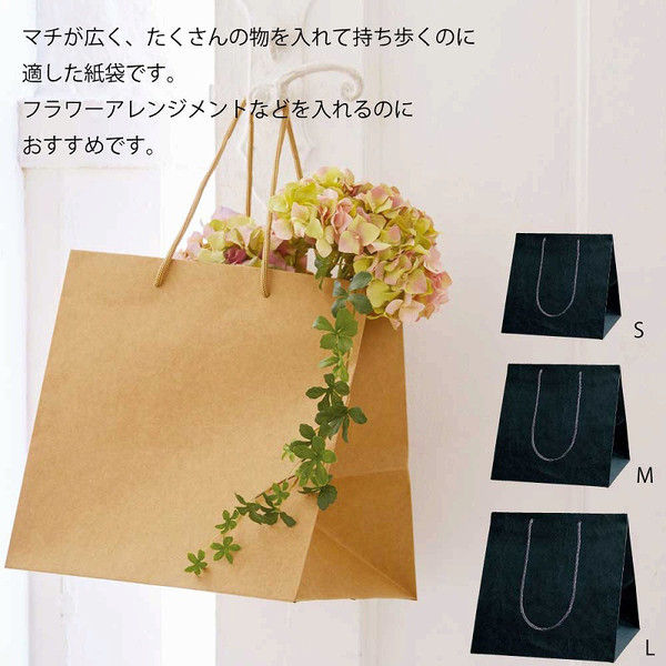 業務用カラーアレンジバックL黒(HEIKO紙バック) 【公式通販】