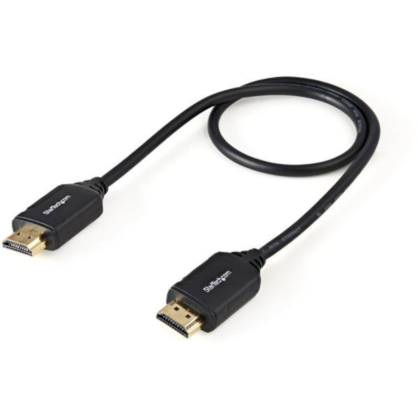 HDMIケーブル 50cm HDMI2.0 オス・オス ブラック HDMM50CMP 1個 StarTech.com（直送品） - アスクル