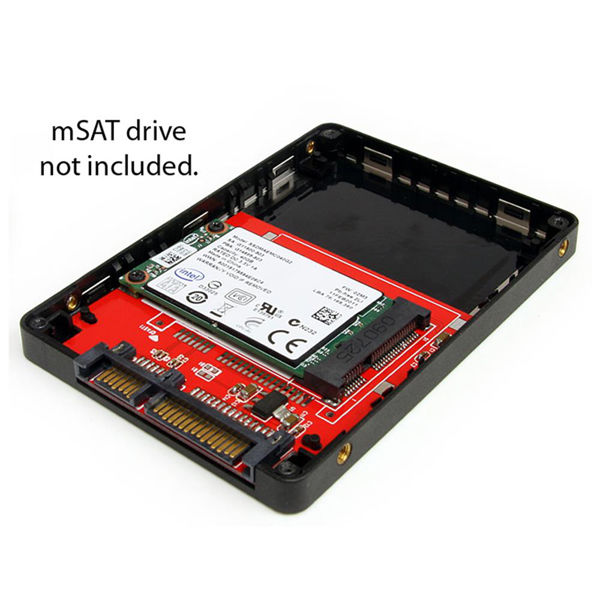 mSATA(メス)-2.5インチSATA SSD変換アダプタ SAT2MSAT25 1個 StarTech