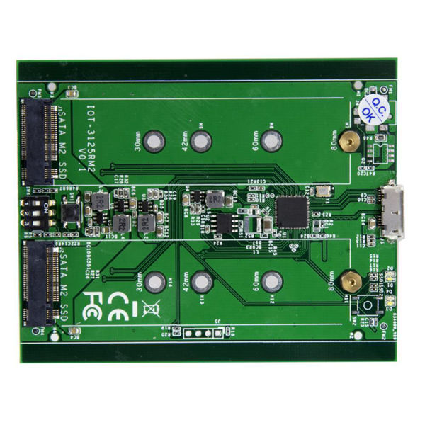 M.2 SATA SSDデュアルスロットケース RAID対応 SM22BU31C3R 1個