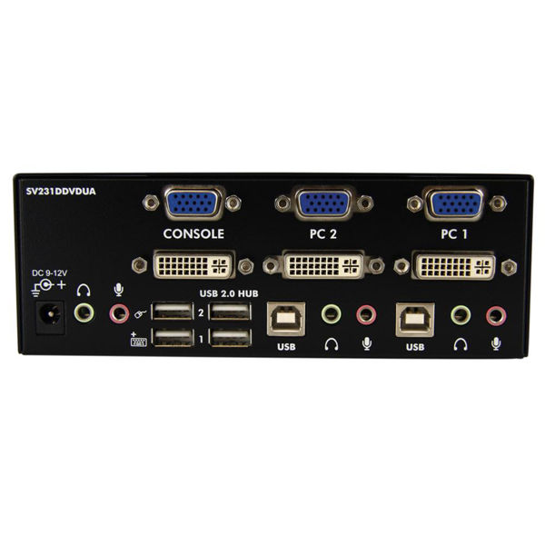 2ポート DVI & VGA対応USB接続KVMスイッチ SV231DDVDUA 1個 StarTech.com（直送品） - アスクル