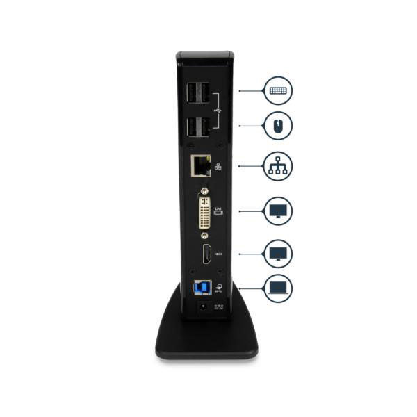 Startech.com ドッキングステーション USB 3.0 2画面 ハブ 縦型