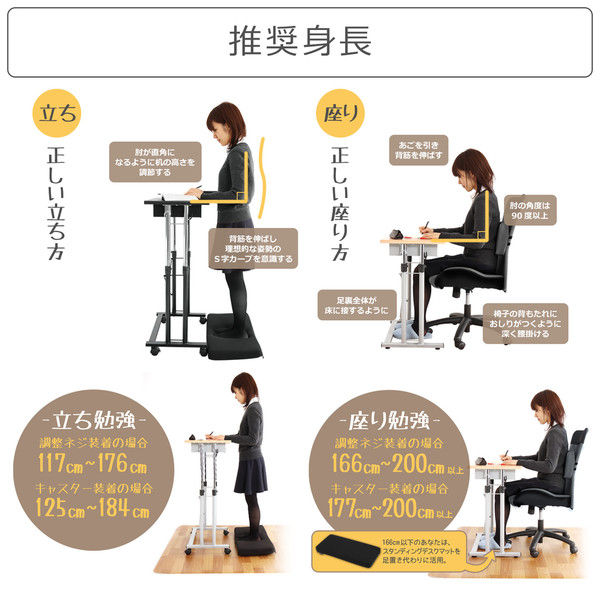 軒先渡し】 Bauhutte スクールスタンディングデスク 幅639×奥行 軒先渡し】 Bauhutte スクールスタンディングデスク 幅639×奥行