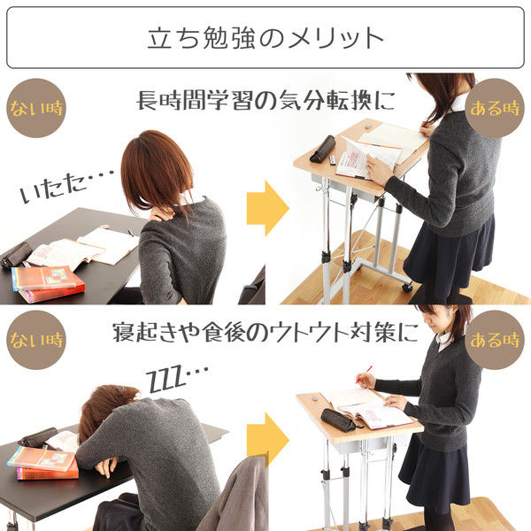 軒先渡し】 Bauhutte スクールスタンディングデスク 幅639×奥行