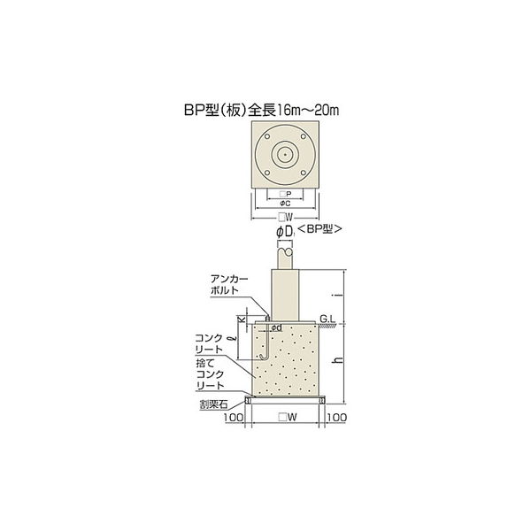 アズワン アルミ旗ポール（ロープ付） 埋込110 253006 1組 61-3427-53（直送品）