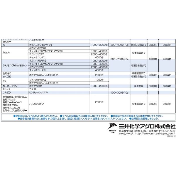 三井化学 アニキ乳剤 100ml 2056941 1本（直送品） - アスクル